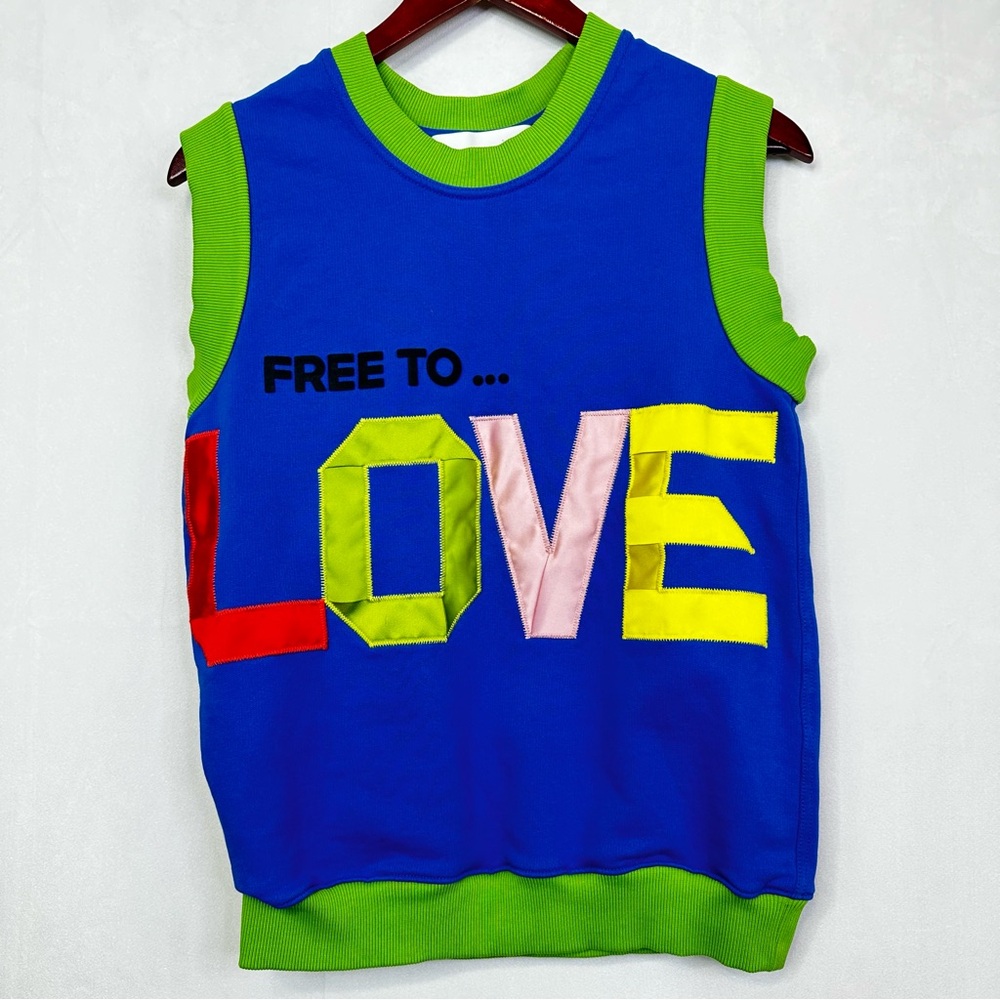 AZ Factory Sweater Vest Artsy Crafty Sleeveless Love Fashion Colorful Luxury